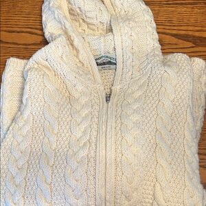 Aran Crafts Cream Cable Knit Cardigan